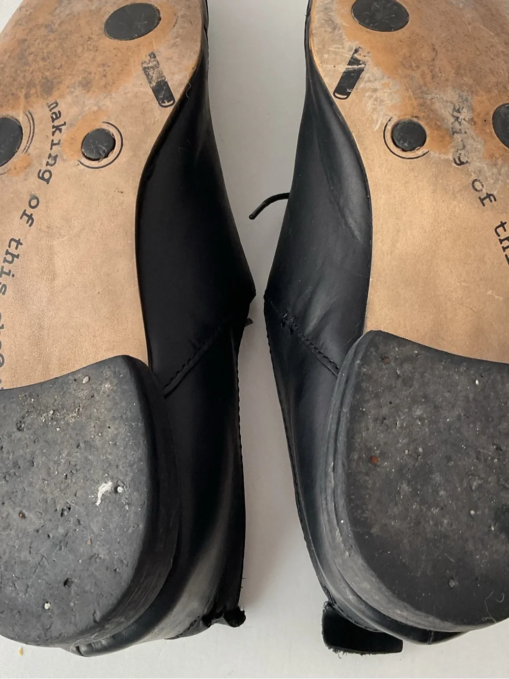 RARE Fly London Black Leather Square Toe Oxford Shoes Men’s Size EU 43 / US 10